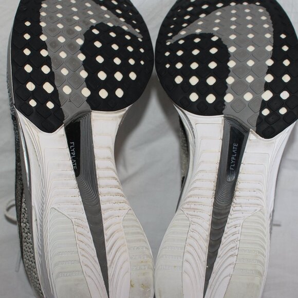 Nike ZoomX VaporFly 3 Running Shoes White/Particle Grey Metallic Men's Sz12.5 - Picture 14 of 16